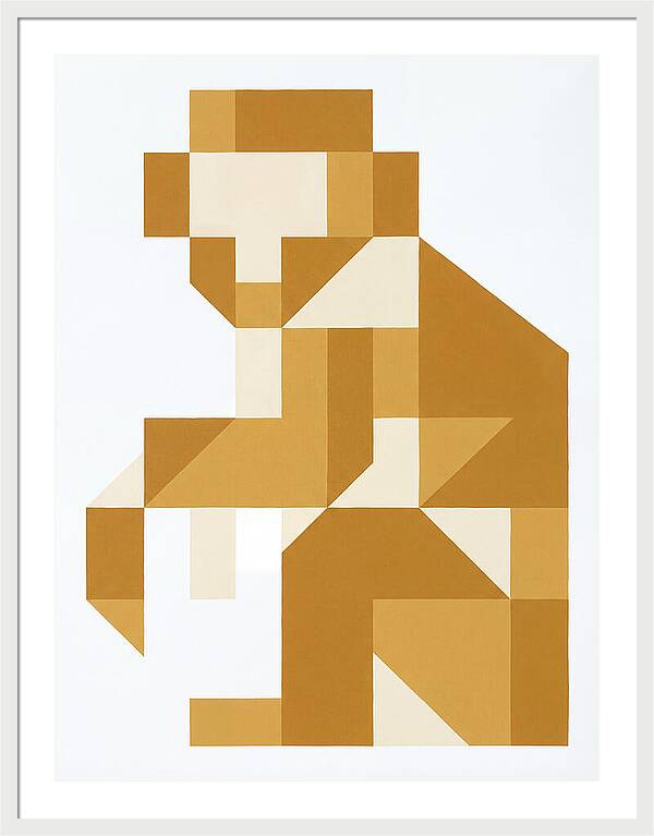 Macaque In Geometric Form
