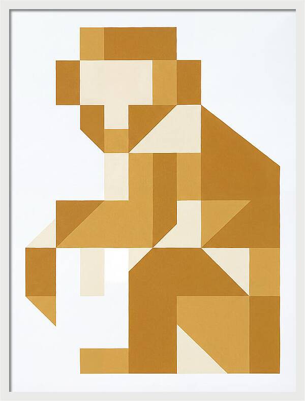 Macaque In Geometric Form