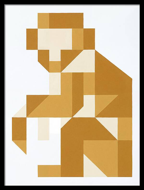 Macaque In Geometric Form
