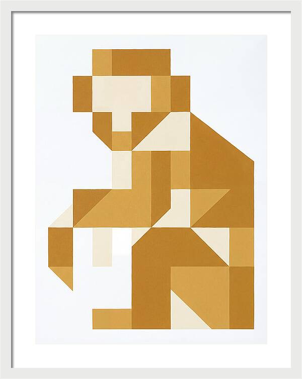 Macaque In Geometric Form