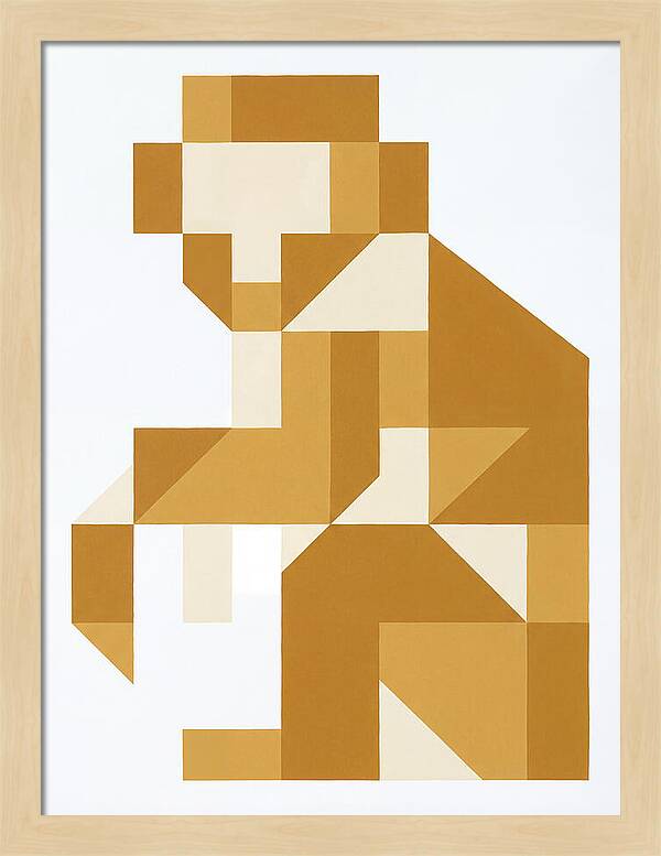 Macaque In Geometric Form