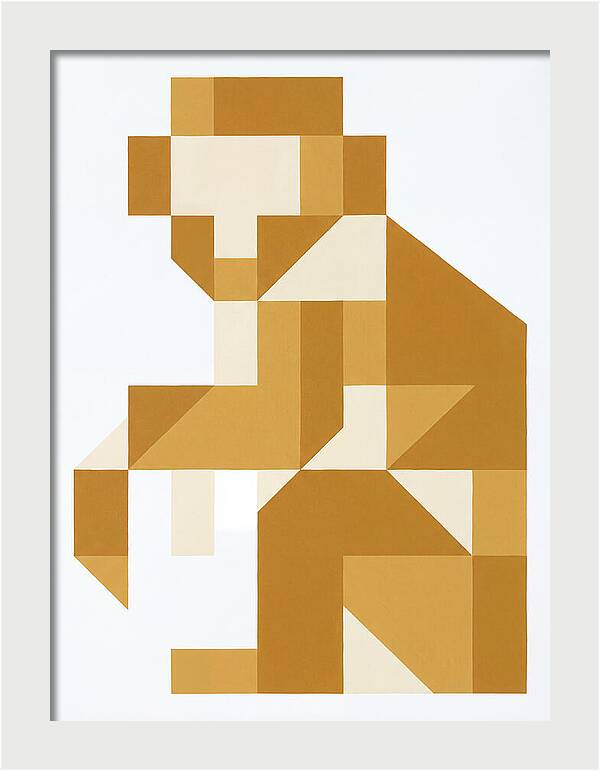 Macaque In Geometric Form