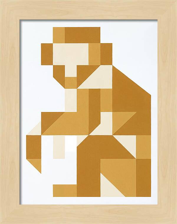 Macaque In Geometric Form