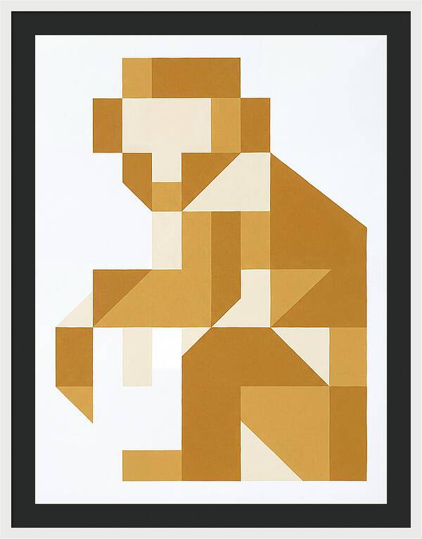 Macaque In Geometric Form