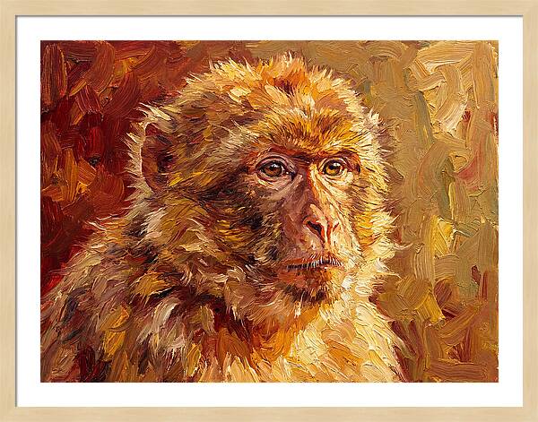 Macaque In Mediterranean Light