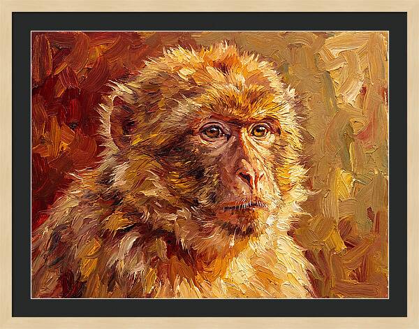 Macaque In Mediterranean Light