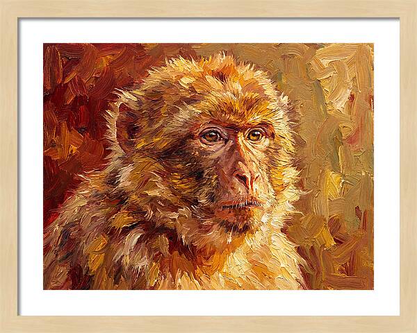 Macaque In Mediterranean Light