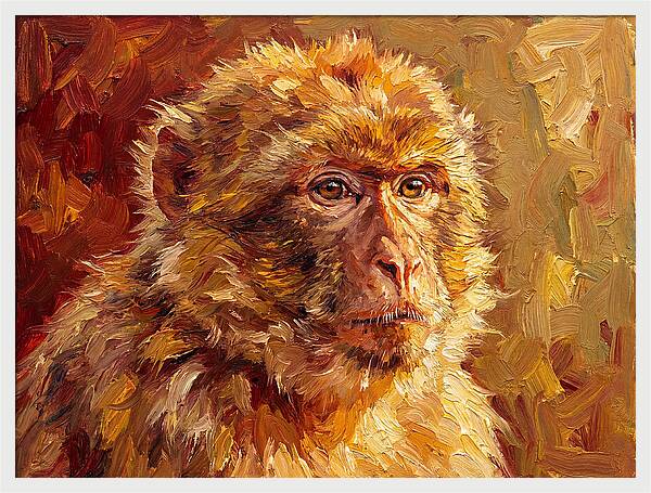 Macaque In Mediterranean Light