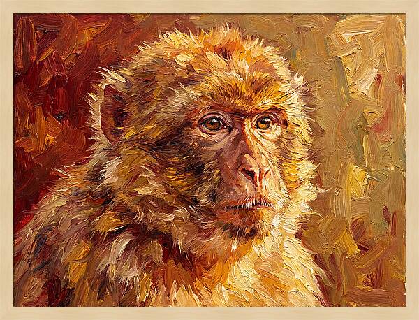 Macaque In Mediterranean Light