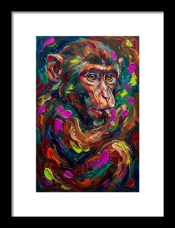 Macaque In Vibrant Colors