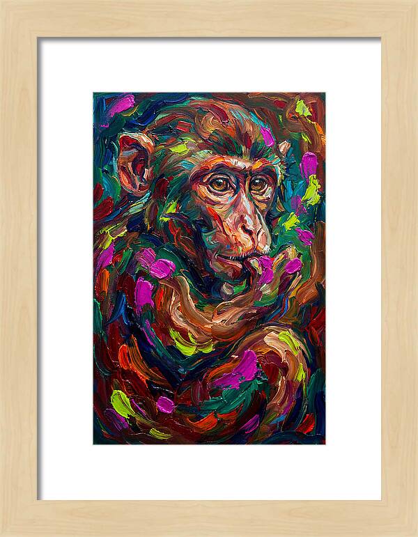 Macaque In Vibrant Colors