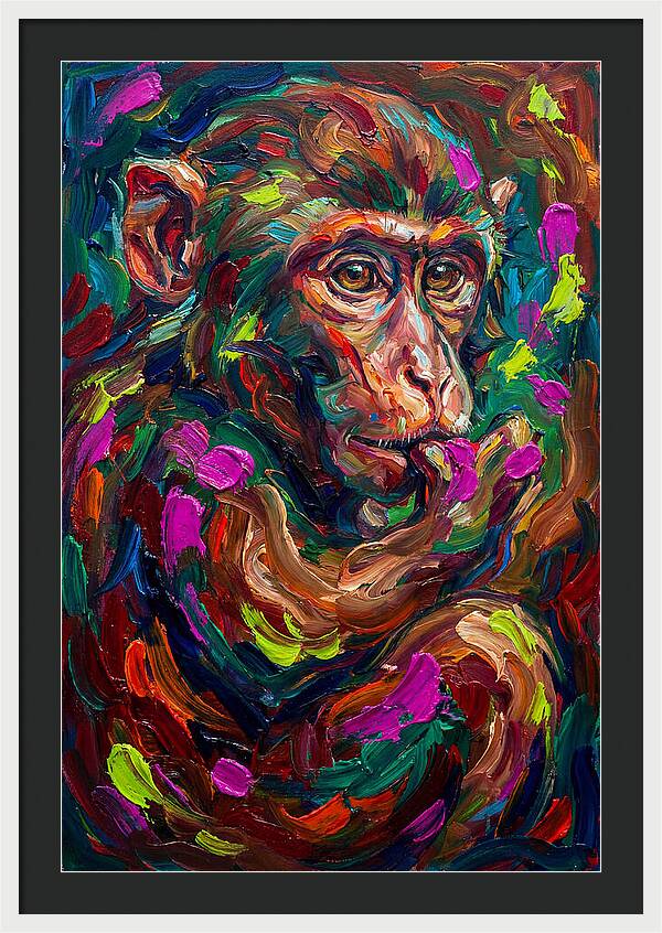 Macaque In Vibrant Colors