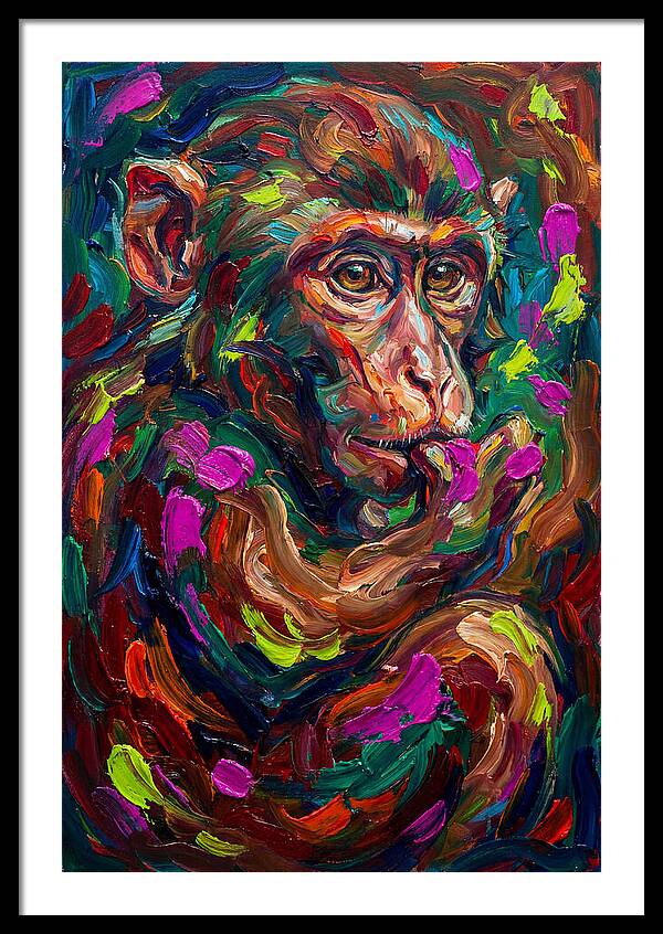 Macaque In Vibrant Colors