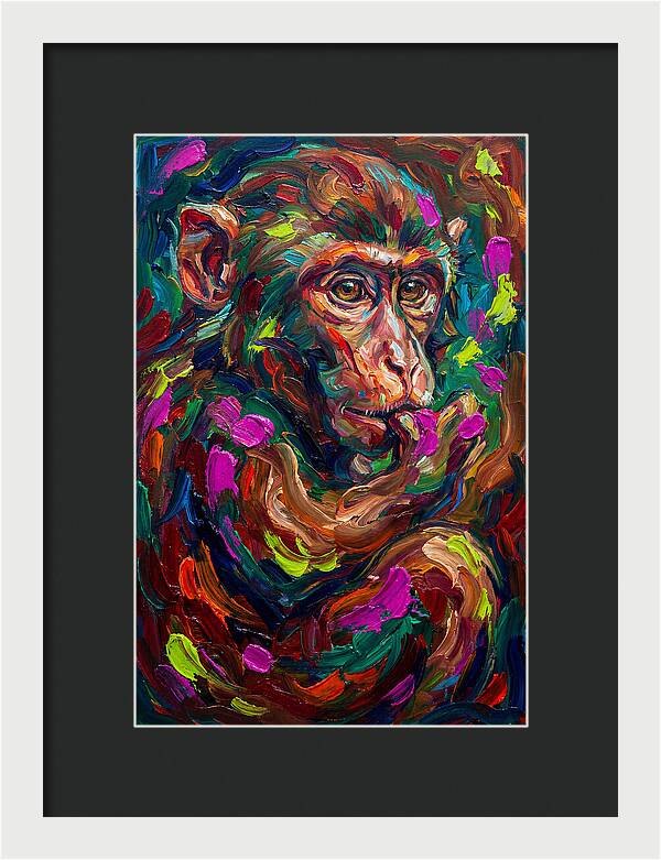 Macaque In Vibrant Colors