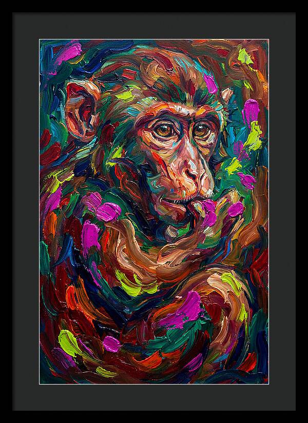 Macaque In Vibrant Colors