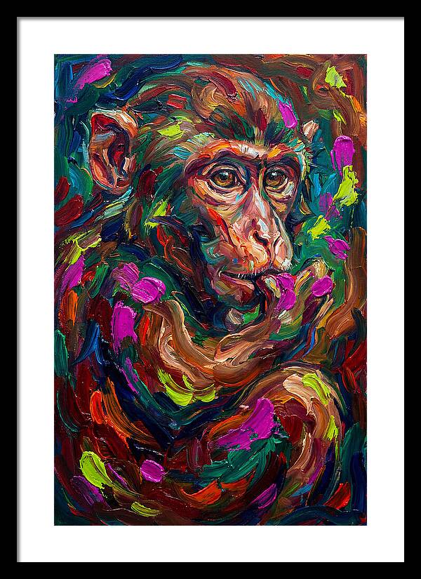 Macaque In Vibrant Colors