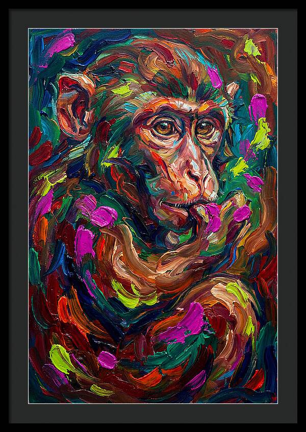 Macaque In Vibrant Colors