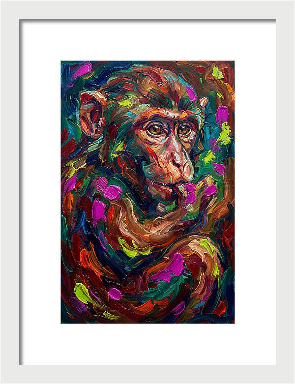 Macaque In Vibrant Colors