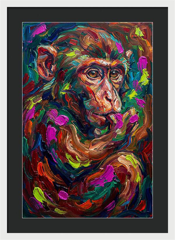 Macaque In Vibrant Colors