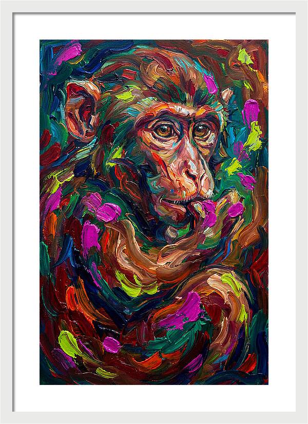 Macaque In Vibrant Colors