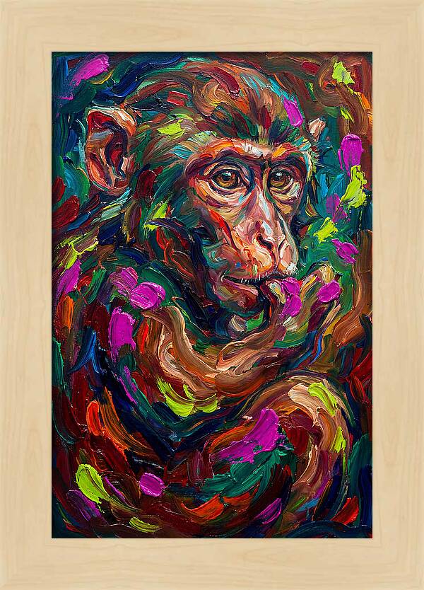 Macaque In Vibrant Colors