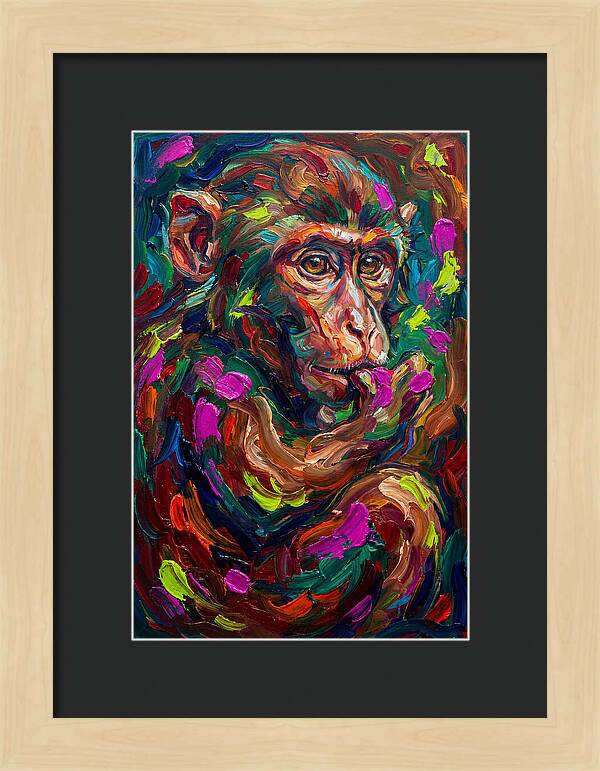Macaque In Vibrant Colors