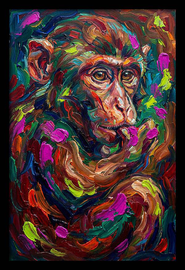 Macaque In Vibrant Colors
