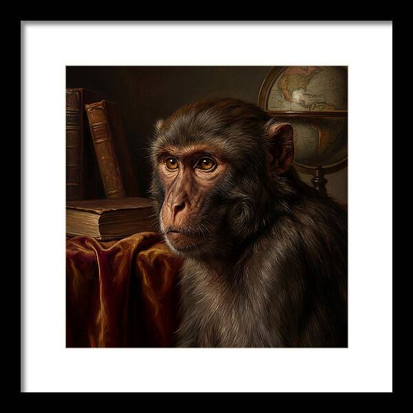 Macaque Portrait In Realism