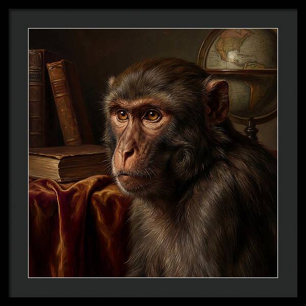 Macaque Portrait In Realism