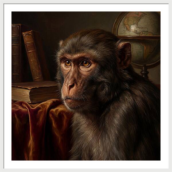 Macaque Portrait In Realism