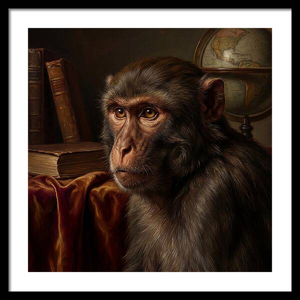 Macaque Portrait In Realism