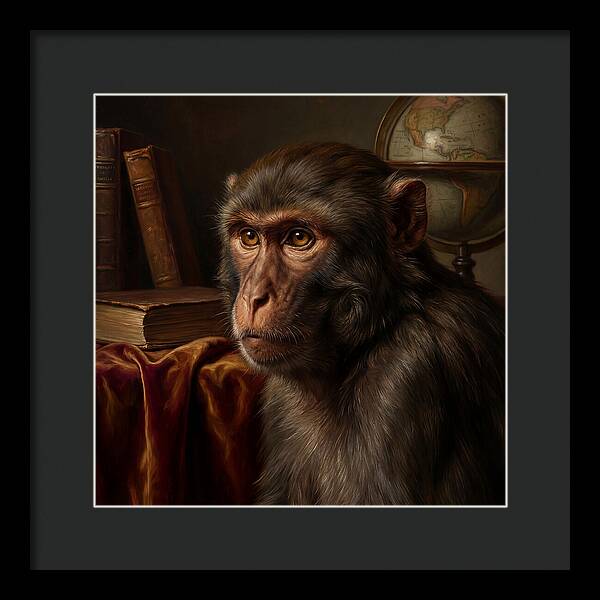 Macaque Portrait In Realism