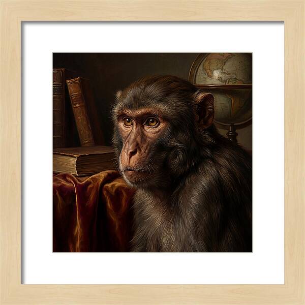 Macaque Portrait In Realism