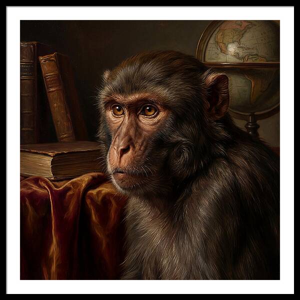 Macaque Portrait In Realism