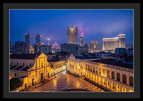 Macau Skyline At Blue Hour