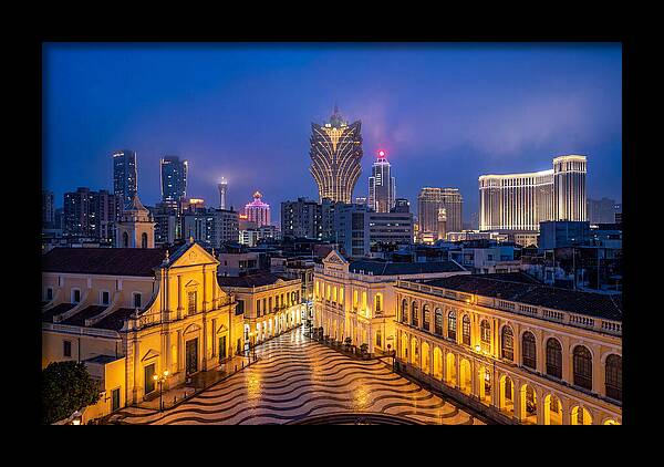 Macau Skyline At Blue Hour