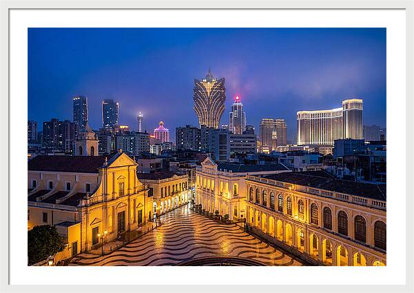 Macau Skyline At Blue Hour
