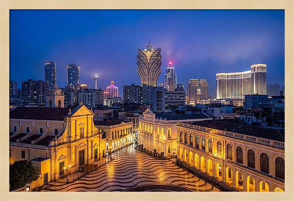Macau Skyline At Blue Hour