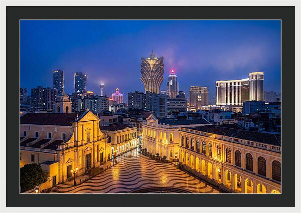 Macau Skyline At Blue Hour