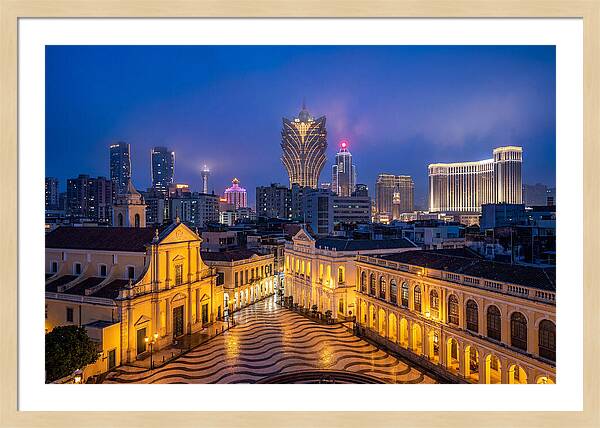Macau Skyline At Blue Hour
