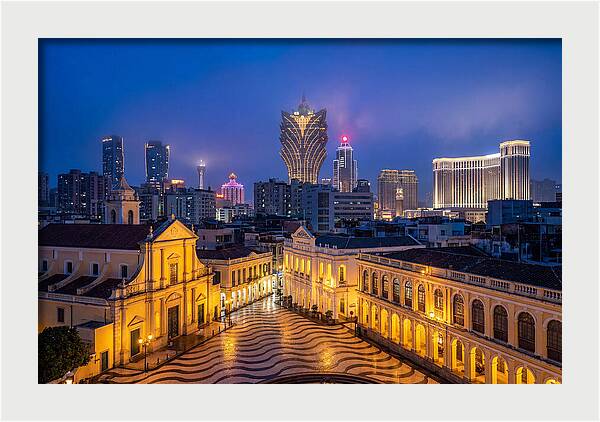Macau Skyline At Blue Hour