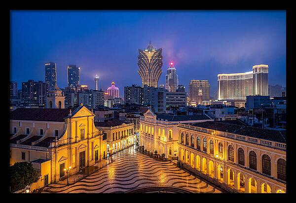 Macau Skyline At Blue Hour