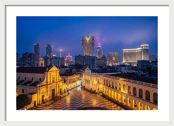 Macau Skyline At Blue Hour
