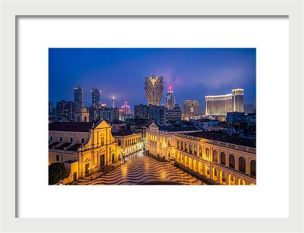 Macau Skyline At Blue Hour