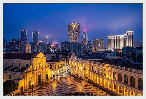 Macau Skyline At Blue Hour