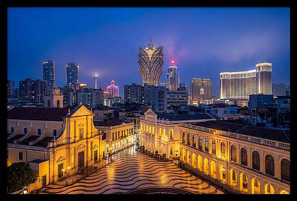 Macau Skyline At Blue Hour