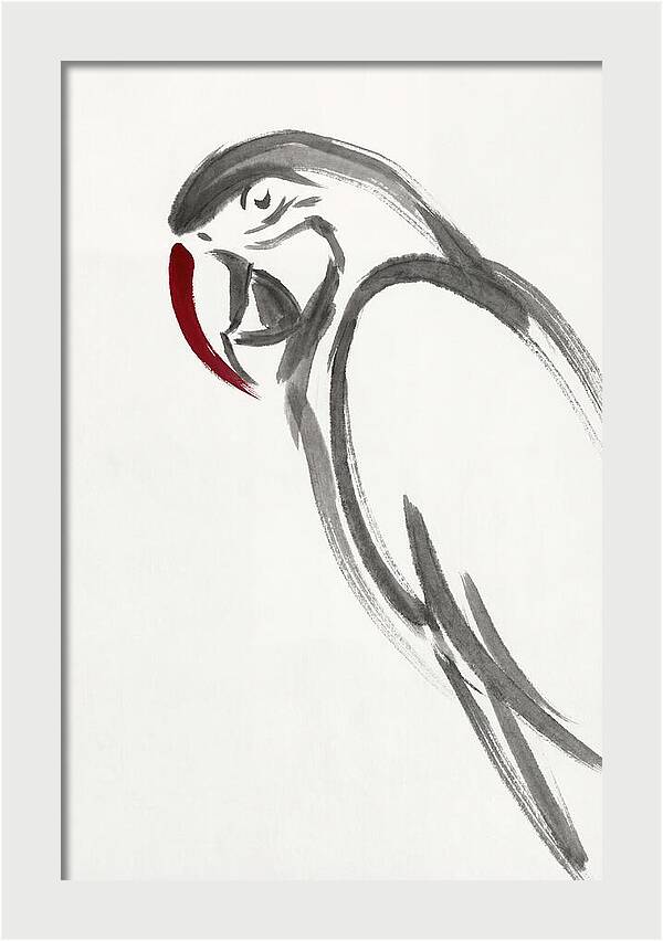 Macaw In Minimalist Style