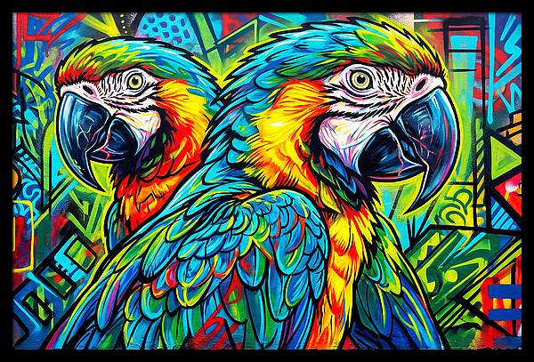 Macaws In Vibrant Colors