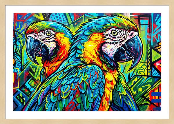 Macaws In Vibrant Colors