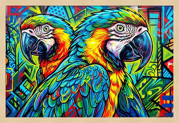 Macaws In Vibrant Colors
